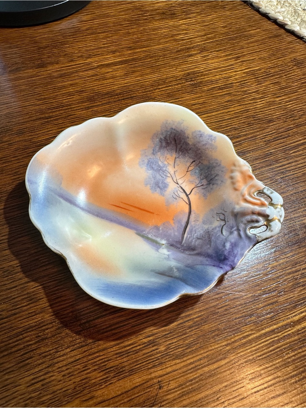 Noritake Vintage Noritake Hand-Painted Shell Dish. Made in Japan.
